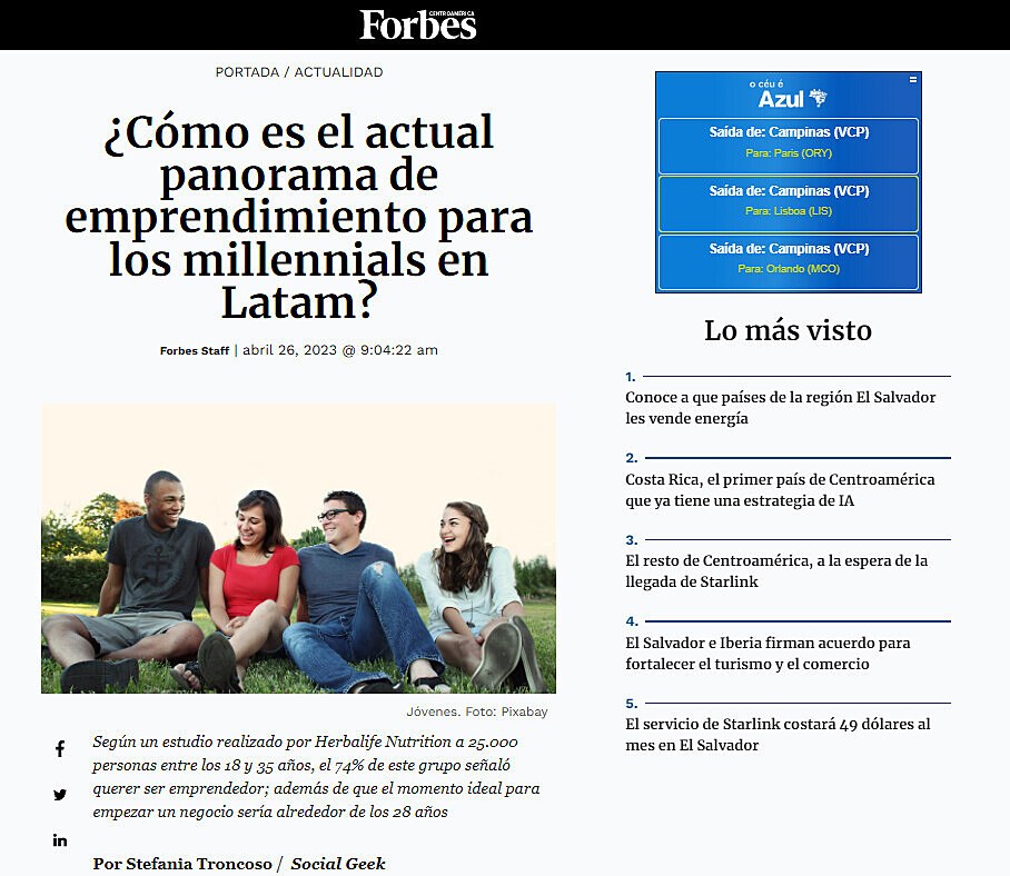 Cmo es el actual panorama de emprendimiento para los millennials en Latam?